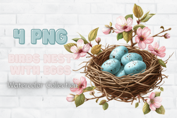 Bird Nest Clipart & Decorative Eggs