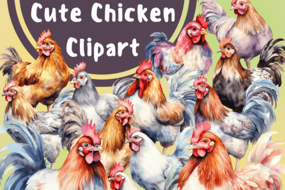 Bringing Farmyard Charm to Life with Watercolor Chicken Clipart