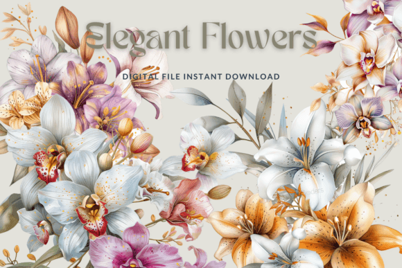 Elevate Designs with Wedding Flowers Watercolor Floral