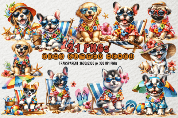 Funny Dogs Summer Clipart: A Creative Boost