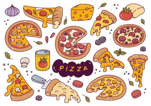Hand Drawn Pizza Doodle: Elevating Digital and Physical Creativity