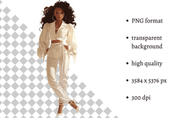 Integrating Beautiful Girl in White Outfit Clipart into Professional Creative Workflows