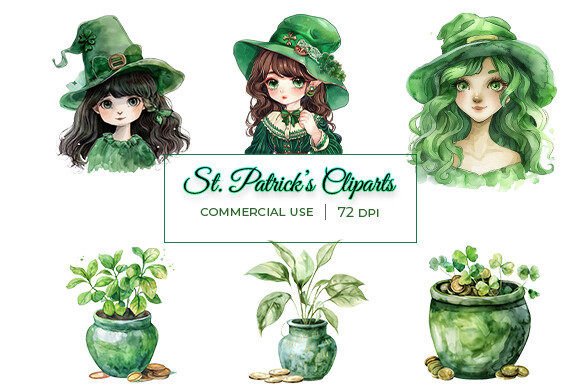 St Patrick’s Day Watercolor Clipart