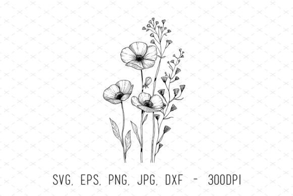 Strategic Branding and Creative Efficiency with Hand Drawn Wildflowers Svg Clipart