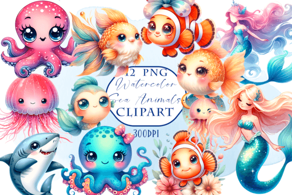 Unlocking Creative Potential with Sea Animals Clipart and High-Resolution PNGs