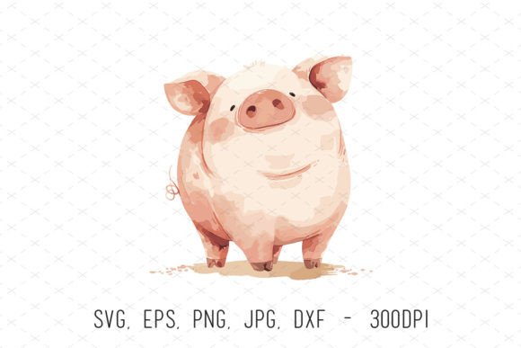 Unlocking Creativity with Watercolor Funny Pig Farm Animal Clipart: A Guide for Makers and Designers