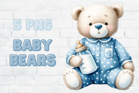 Watercolor Teddy Bear Clipart for Creative Projects