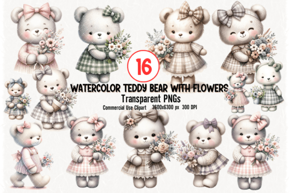 Watercolor Teddy Bear Flowers Bundle: A Practical Guide for Digital Crafters